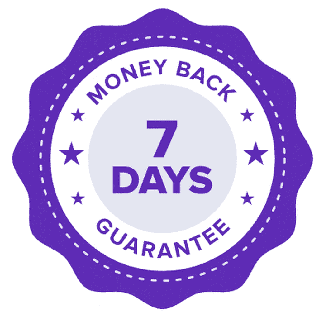 Money back guarantee label